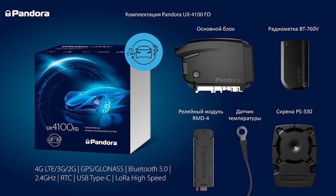 Комплектация Pandora UX 4100FD