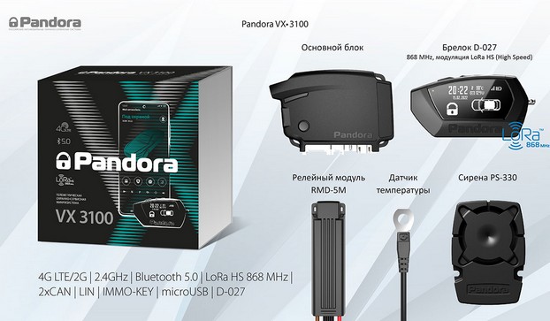 Комплектация Pandora VX 3100